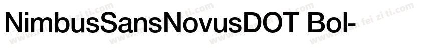 NimbusSansNovusDOT Bol字体转换